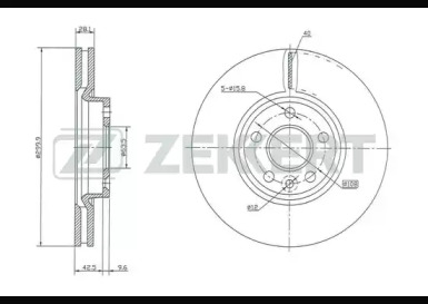 Купить запчасть ZEKKERT - BS5125 Диск торм. перед. BS-5125