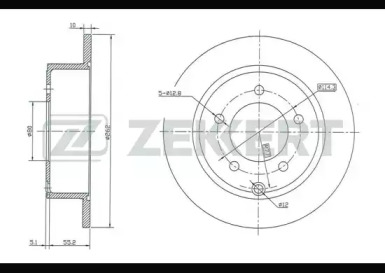 Купить запчасть ZEKKERT - BS5135 Диск торм. зад. BS-5135