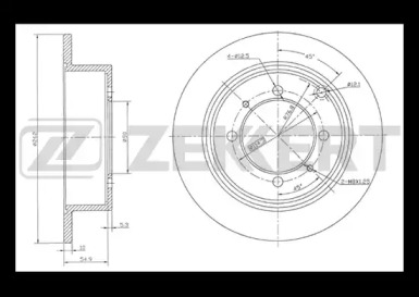 Купить запчасть ZEKKERT - BS5140 Диск торм. зад. BS-5140