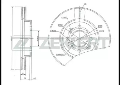 Купить запчасть ZEKKERT - BS5168 Диск торм. перед. BS-5168