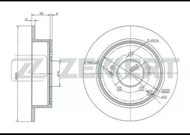 Купить запчасть ZEKKERT - BS5207 Диск торм. зад. BS-5207