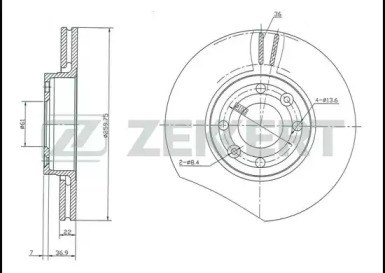 Купить запчасть ZEKKERT - BS5231 Диск торм. перед. BS-5231