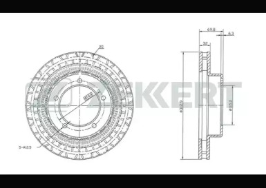 Купить запчасть ZEKKERT - BS5243 Диск торм. перед. BS-5243