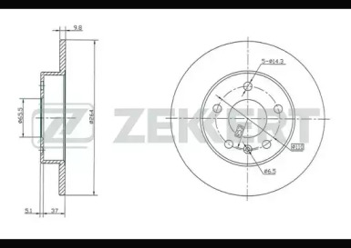 Купить запчасть ZEKKERT - BS5246 Диск торм. зад. BS-5246