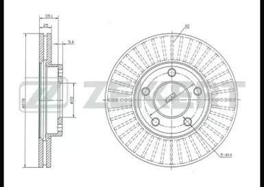 Купить запчасть ZEKKERT - BS5252 Диск торм. перед. BS-5252