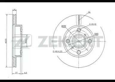 Купить запчасть ZEKKERT - BS5317 Диск торм. перед. BS-5317