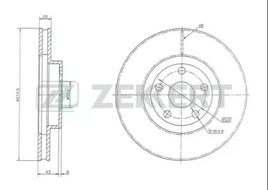 Купить запчасть ZEKKERT - BS5341 Диск торм. перед. BS-5341