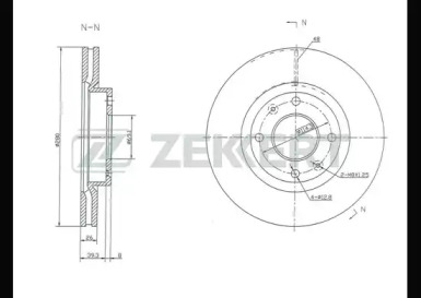Купить запчасть ZEKKERT - BS5358 Диск торм. перед. BS-5358