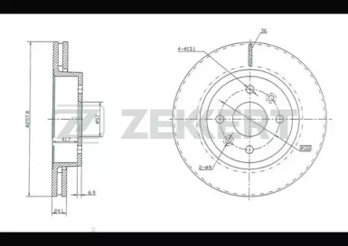 Купить запчасть ZEKKERT - BS5374 Диск торм. перед. BS-5374