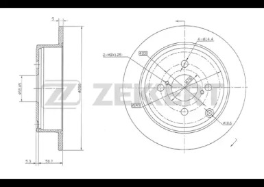 Купить запчасть ZEKKERT - BS5378 Диск торм. зад. BS-5378