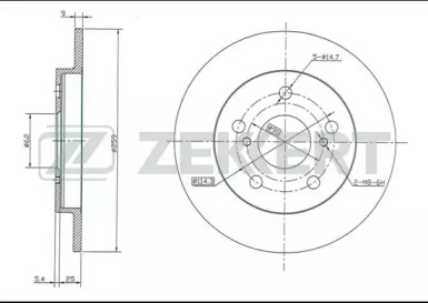 Купить запчасть ZEKKERT - BS5380 Диск торм. зад. BS-5380