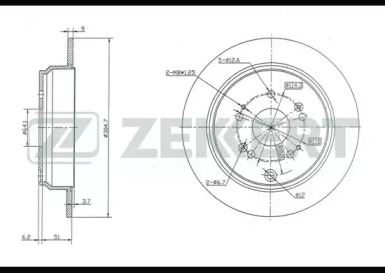 Купить запчасть ZEKKERT - BS5386 Диск торм. зад. BS-5386