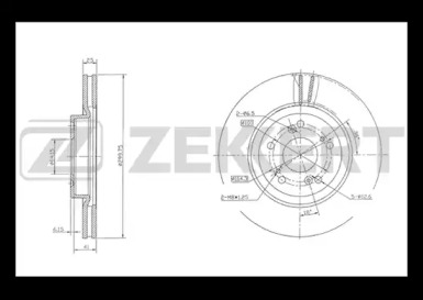 Купить запчасть ZEKKERT - BS5387 Диск торм. перед. BS-5387