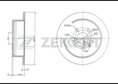 Купить запчасть ZEKKERT - BS5403 Диск торм. зад. BS-5403