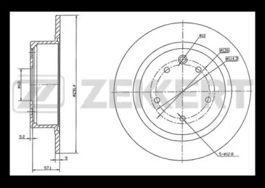 Купить запчасть ZEKKERT - BS5449 Диск торм. зад. BS-5449