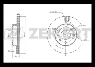 Купить запчасть ZEKKERT - BS5485 Диск торм. перед. BS-5485
