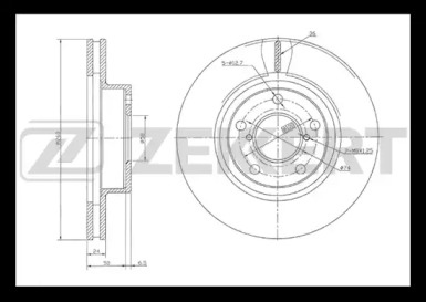 Купить запчасть ZEKKERT - BS5504 Диск торм. перед. BS-5504