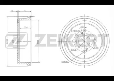 Купить запчасть ZEKKERT - BS5515 Барабан торм. зад. BS-5515