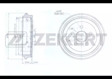 Купить запчасть ZEKKERT - BS5584 Барабан торм. зад. BS-5584