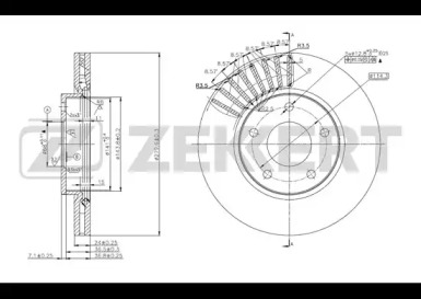 Купить запчасть ZEKKERT - BS5589 Диск торм. перед. BS-5589