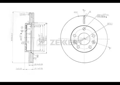 Купить запчасть ZEKKERT - BS5594 Диск торм. перед. BS-5594