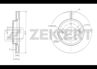 Купить запчасть ZEKKERT - BS5637 Диск торм. перед. BS-5637