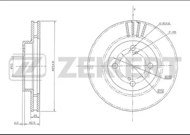 Купить запчасть ZEKKERT - BS5692 Диск торм. перед. BS-5692