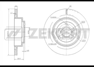 Купить запчасть ZEKKERT - BS5697 Диск торм. зад. BS-5697