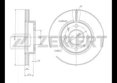Купить запчасть ZEKKERT - BS5704 Диск торм. перед. BS-5704