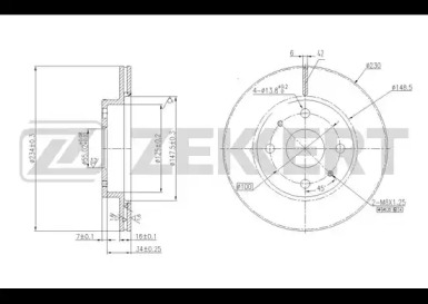 Купить запчасть ZEKKERT - BS5725 Диск торм. перед. BS-5725