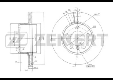 Купить запчасть ZEKKERT - BS5769 Диск торм. перед. BS-5769