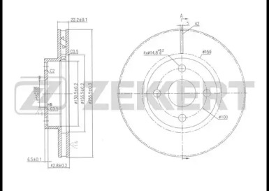 Купить запчасть ZEKKERT - BS5777 Диск торм. перед. BS-5777