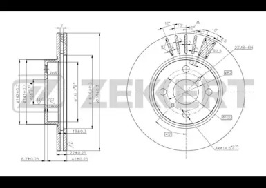 Купить запчасть ZEKKERT - BS5795 Диск торм. перед. BS-5795