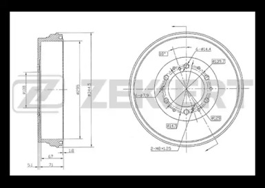 Купить запчасть ZEKKERT - BS5850 Барабан торм. зад. BS-5850