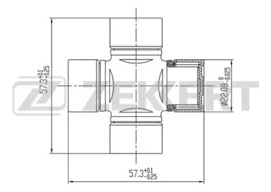 Купить запчасть ZEKKERT - KG1003 Крестовина карданного вала KG-1003 22,08x57,30