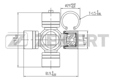 Купить запчасть ZEKKERT - KG1007 Крестовина карданного вала KG-1007 82.00х26.99