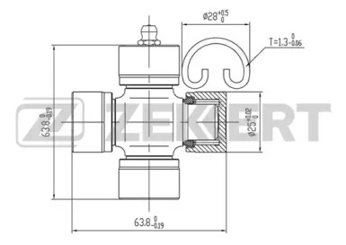 Купить запчасть ZEKKERT - KG1009 Крестовина карданного вала KG-1009 25,00x63,80