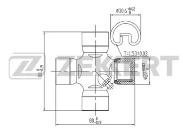 Купить запчасть ZEKKERT - KG1018 Крестовина карданного вала KG-1018 27,00x80,00