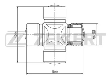 Купить запчасть ZEKKERT - KG1032 Крестовина вала рулевого механизма KG-1032 16,00x40,