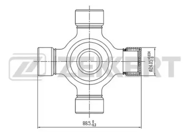 Купить запчасть ZEKKERT - KG1059 Крестовина карданного вала KG-1059 24,05x88,50