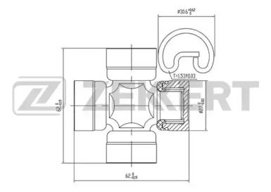 Купить запчасть ZEKKERT - KG1066 Крестовина карданного вала KG-1066 27,00x62,00