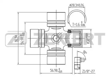 Купить запчасть ZEKKERT - KG1073 Крестовина карданного вала 32,00x91,94 KG-1073