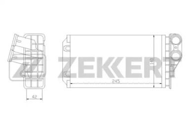 Купить запчасть ZEKKERT - MK5044 Радиатор отопителя салона MK-5044