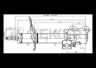 Купить запчасть ZEKKERT - SG4050 Амортизатор SG-4050 газ. лев. передн. подв.