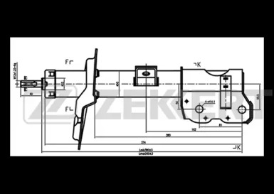 Купить запчасть ZEKKERT - SG5077 Амортизатор SG-5077 газ. лев. передн. подв.