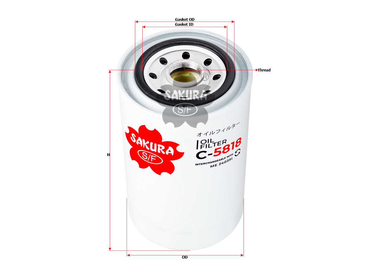 Купить запчасть SAKURA - C5818 Фильтр масл. Sakura C5818
