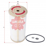 Купить запчасть SAKURA - SF191230 SF1912-30 Фильтр топливный (элемент-сепаратор)