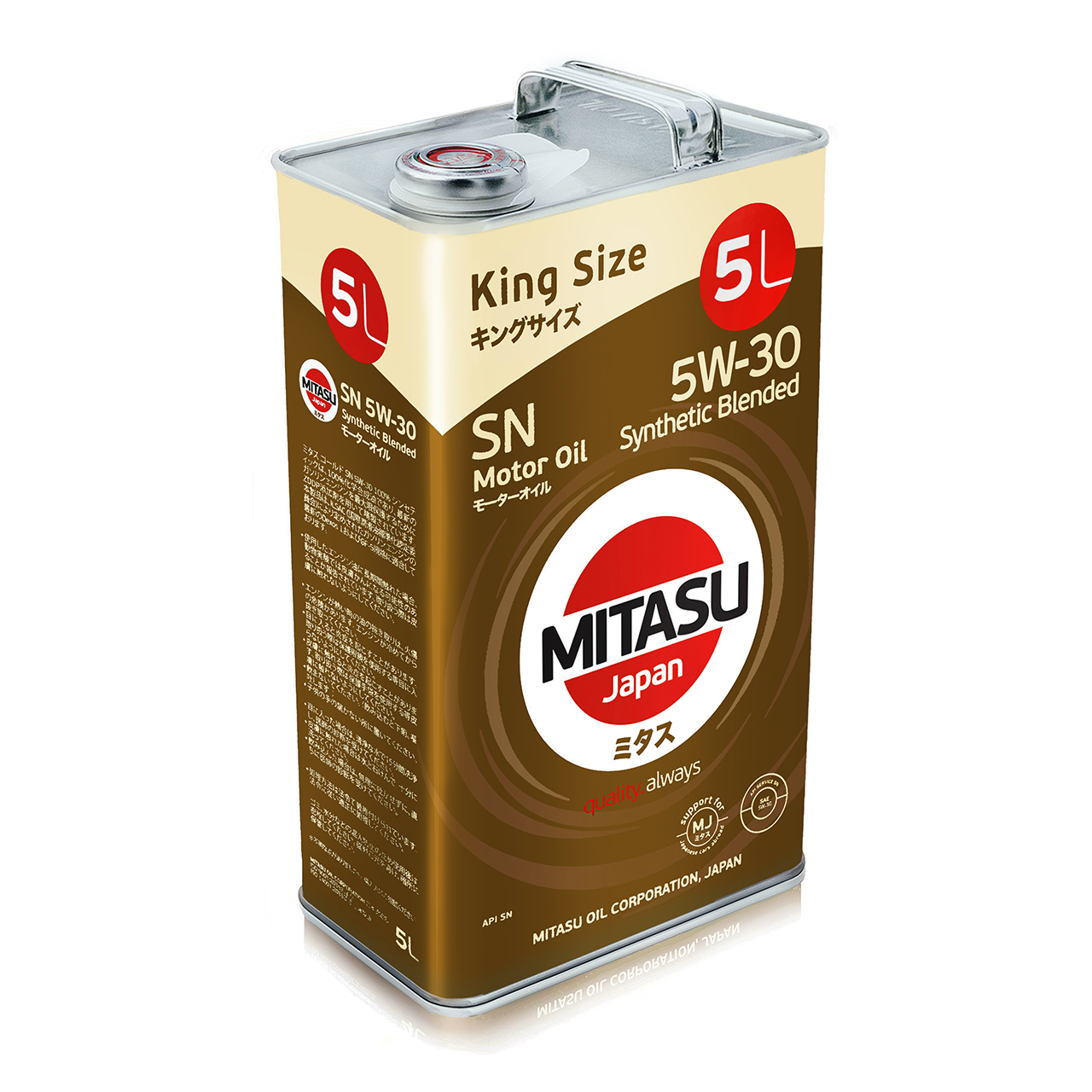 Купить запчасть MITASU - MJ1205 Масло моторное MITASU SN 5w30 5л п/синтетическое для бензиновых двигателей MJ120 (1/6) Япония