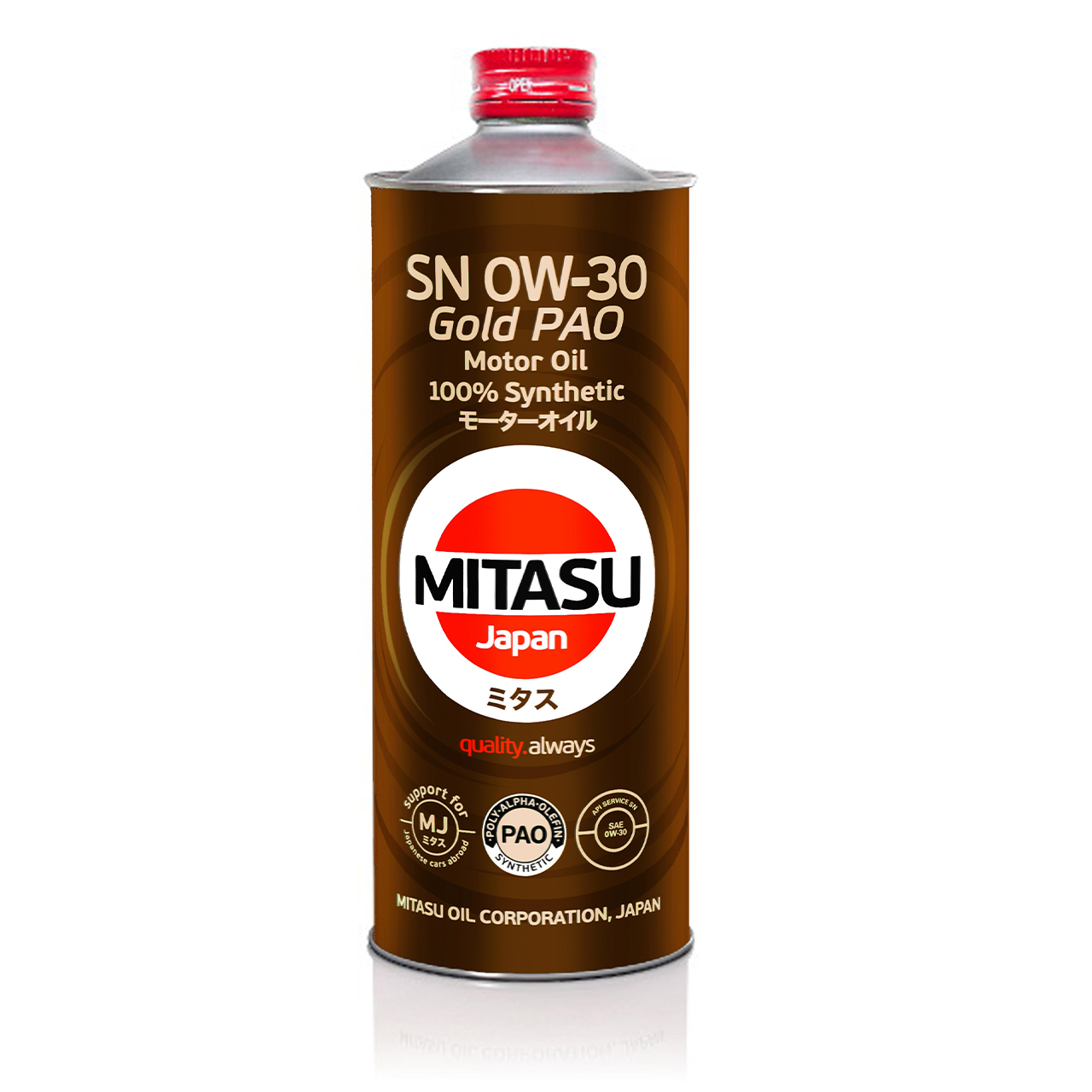 Купить запчасть MITASU - MJ1031 Масло моторное MITASU GOLD SN 0w30 1л синтетическое для бензиновых двигателей MJ103 (1/20) Япония