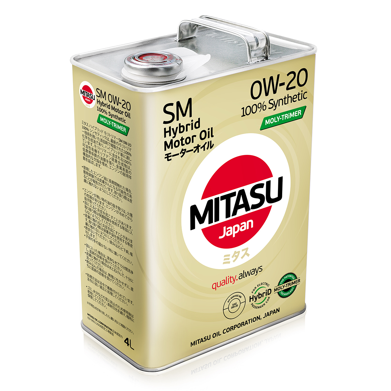 Купить запчасть MITASU - MJM024 Масло моторное MITASU SM M-T 0w20 4л синтетическое для бензиновых двигателей MJM02 (1/6) Япония